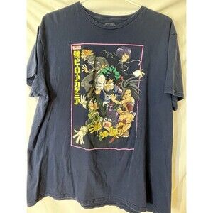 My Hero Academia Tshirt Xl Navy Blue Graphic Tee